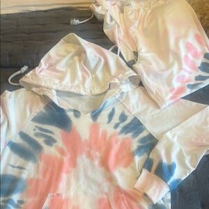 Tie-Dye Hoodie and Sweatpants Set